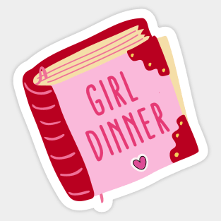 Girl Dinner Sticker